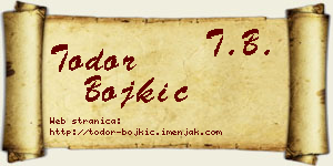 Todor Bojkić vizit kartica